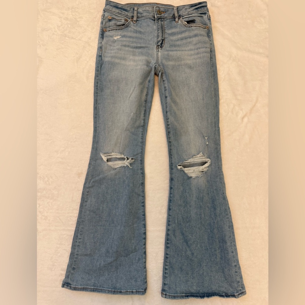 American Eagle Outfitters Light Blue Flare Jeans